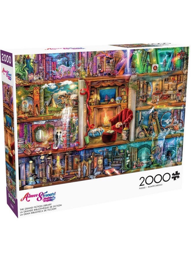 Buffalo Games ألعاب بوفالو - إيمي ستيوارت - مكتبة الخيال الكبرى - 2000 قطعة لغز للبالغين - لغز تحدي مثالي لليالي الألعاب - الحجم النهائي هو 38.50 × 26.50 - Image 1