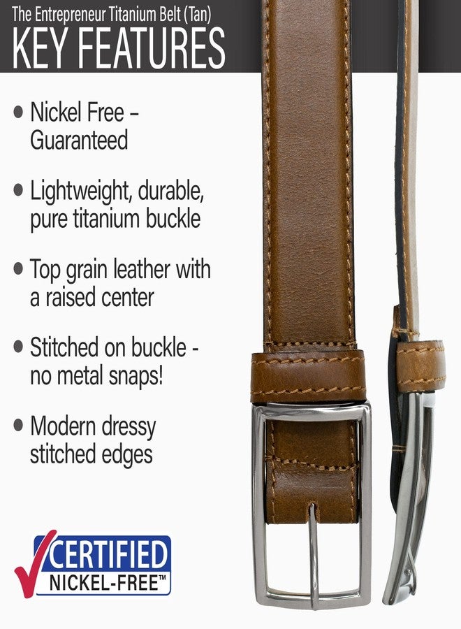 Nickel Smart The Entrepreneur Titanium Belt (Tan, 32 Inch) - Image 4