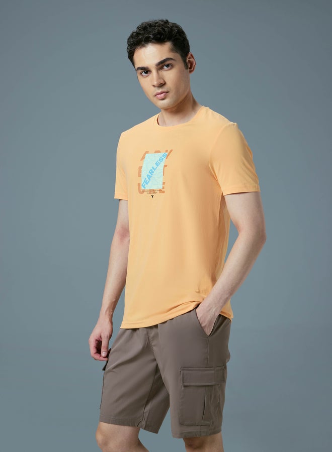 تكنوسبورت تيشيرت تكنوسبورت مطبوع بياقة دائرية وقماش مطاطي بأربعة اتجاهات - Image 2