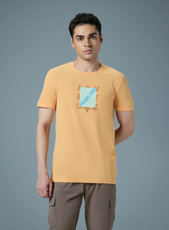 Technosport Printed 4-Way Stretch Crew Neck T-Shirt - Image 1