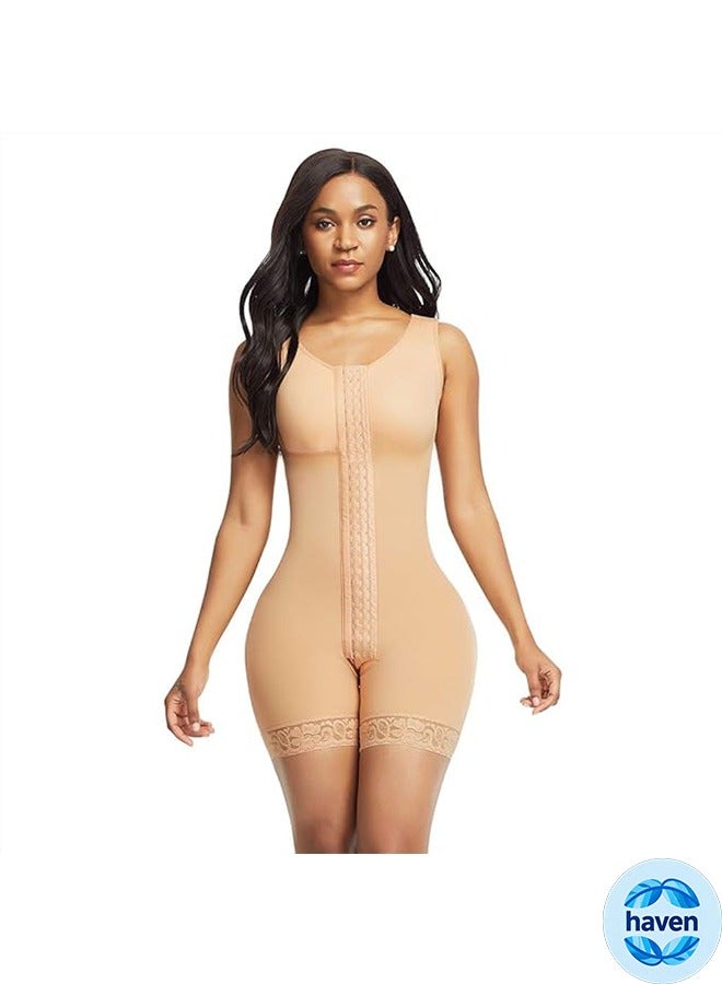 HAVEN Compression Corset After Surgery Caesarean Section and Natural Birth，post Abdominoplasty and breast surgery compression garment (Beige, L） - Image 1