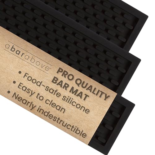 A Bar Above Premium A Bar Above Heavy Duty Bar Mat Food Safe Silicone Mat Mats for Bartending and Coffee Commercial Strength Bartender Accessories Dish Drying Mats for Kitchen Counter Barista Accessories