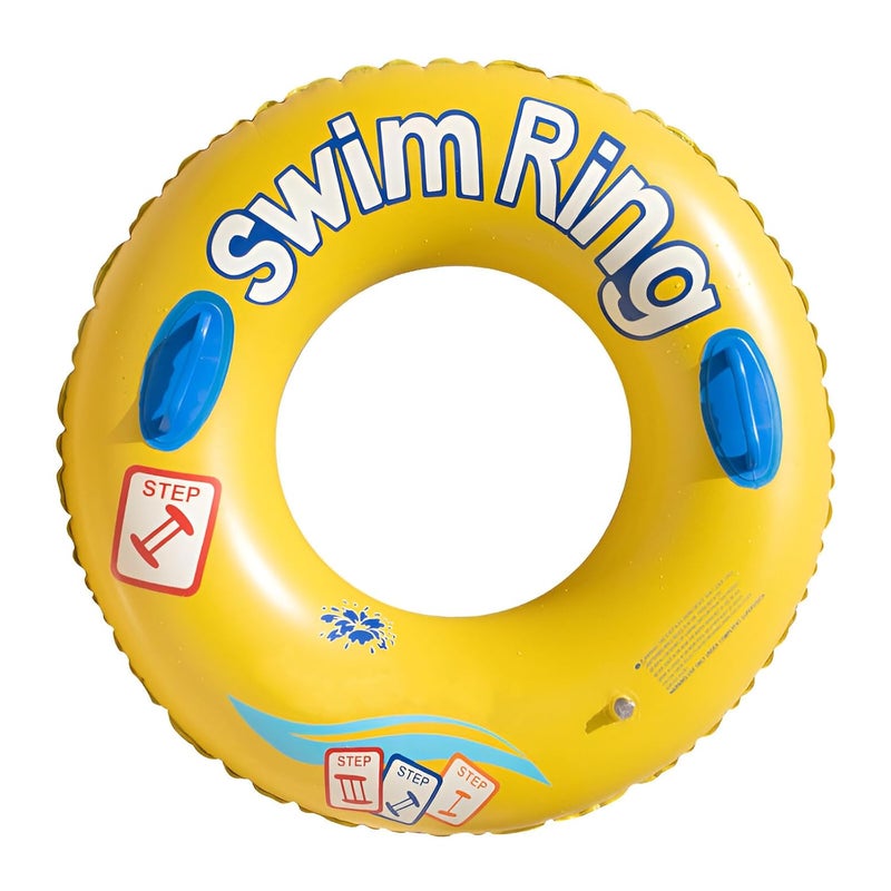 JUPREV Inflatable Swimming Floating Swim Yellow Ring for Adult Big Size | Swimming Pool Raft Float Tube Giant Tire for Adults(80 cm.)(1 Pcs) - Image 1