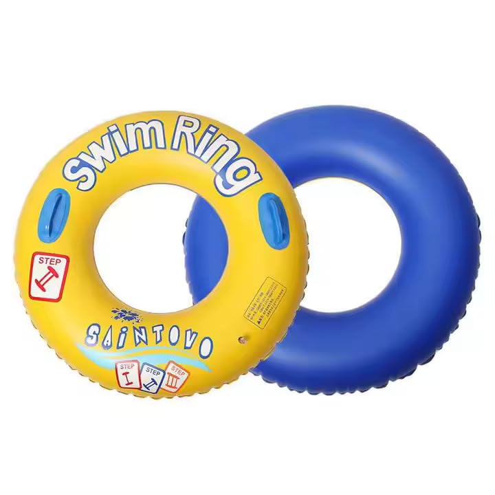 JUPREV Inflatable Swimming Floating Swim Yellow Ring for Adult Big Size | Swimming Pool Raft Float Tube Giant Tire for Adults(80 cm.)(1 Pcs) - Image 3