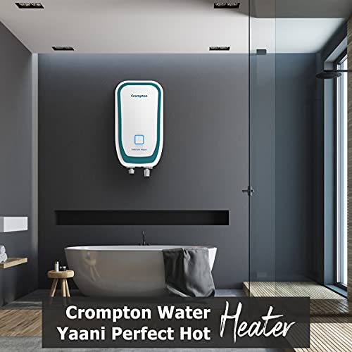 Crompton Solarium Vogue 3-Litre, 3KW Instant Water Heater/Geyser with free Installation & Pipe (White and Turquoise Blue) - Image 5
