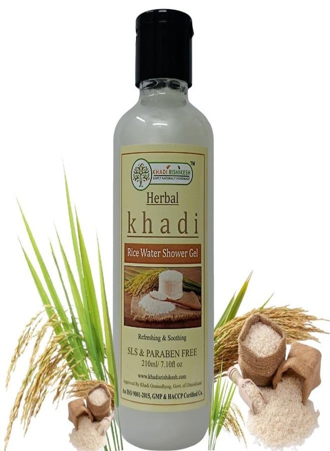KHADI RISHIKESH Herbal Rice Water Shower Gel - 210x2=420ML | Rice Body Wash for Men and Womens | SLS and Paraben Free - Image 1