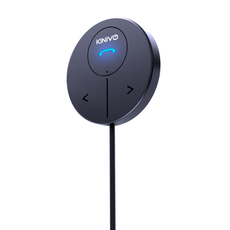 Kinivo Kinivo BTC480 Bluetooth Hands-Free Car Kit for Cars with Aux Input Jack (3.5 mm) -with Magnetic Mount, Dual Port USB Charger and Multi-Point Connectivity - Image 1