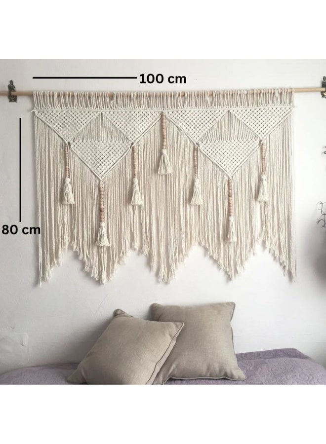 Home Gallery Macrame Headboard Large Wall Hanging Handmade  - Image 3