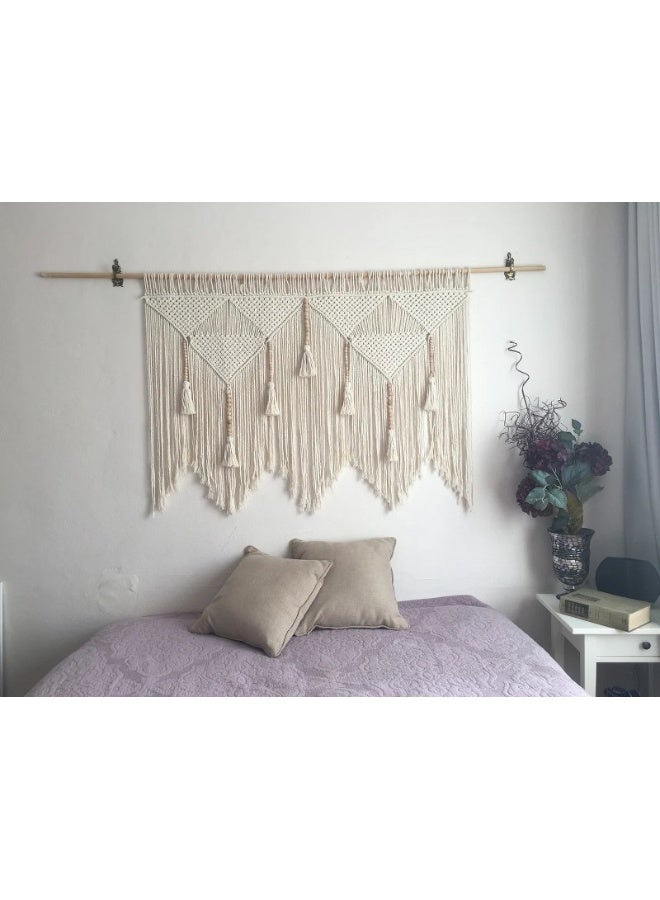 Home Gallery Macrame Headboard Large Wall Hanging Handmade  - Image 5