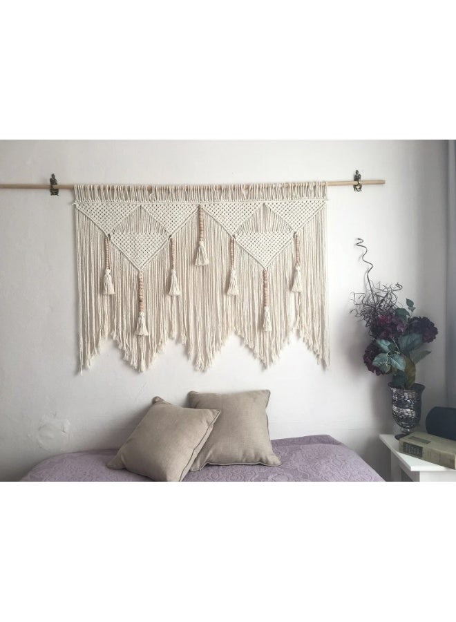 Home Gallery Macrame Headboard Large Wall Hanging Handmade  - Image 2