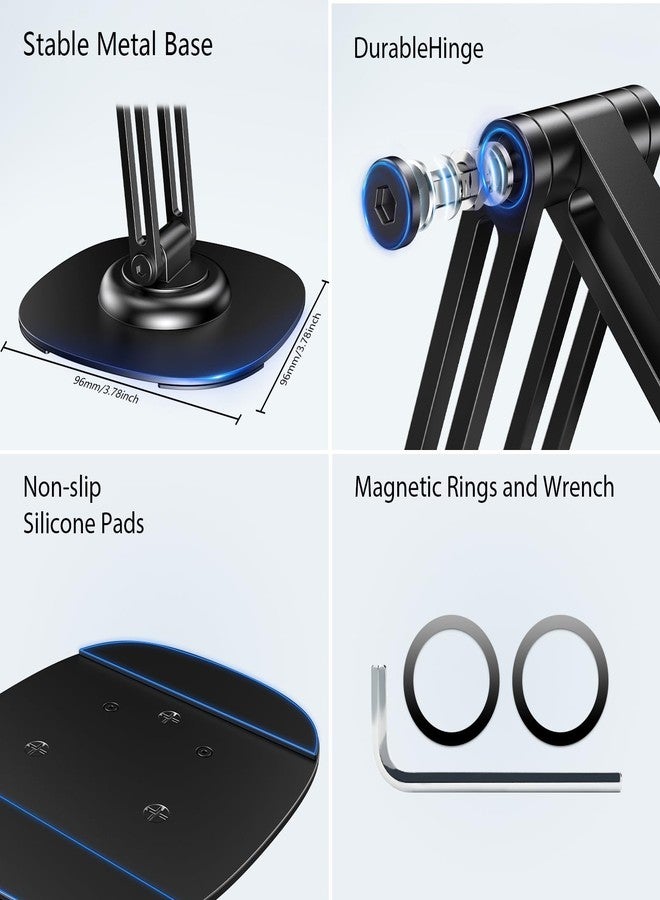 CreaDream Magnetic Phone Holder with 360 Rotating Base, Foldable and Adjustable Magnetic Phone Holder, Compatible with iPhone 15 14 13 12 All MagSafe Phones - Image 4