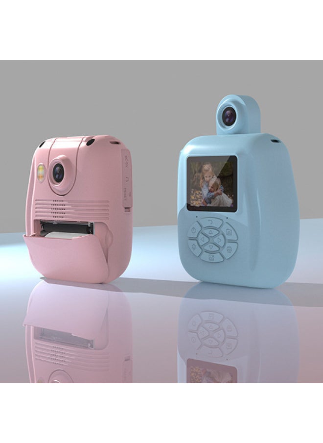 Generic Thermal Printing Camera Children's Camera 1080p 3-6 Years Old Camera Photography Photography Game Digital Toys-Color:Blue +32g Memory Card  - Image 2