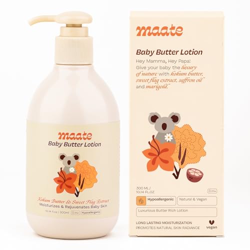 Maate Body Butter Lotion (300ml) | Enriched with Pure Kokum Butter & Sweet Flag Extract | Gentle Cream for Face, Skin & Body | Moisturizing Lotion for Kids 0–12 Years | Body Moisturizer - Image 2