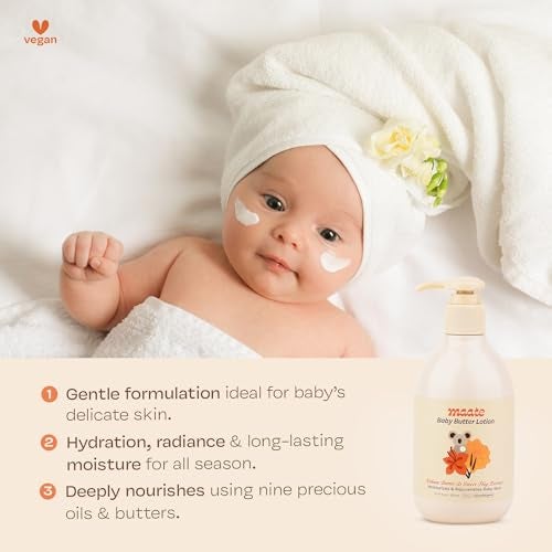 Maate Body Butter Lotion (300ml) | Enriched with Pure Kokum Butter & Sweet Flag Extract | Gentle Cream for Face, Skin & Body | Moisturizing Lotion for Kids 0–12 Years | Body Moisturizer - Image 3