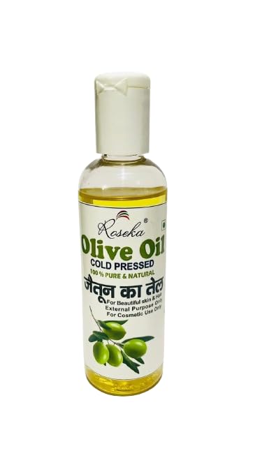 Roseka Pure Cold Pressed Extra Virgin Olive Oil For Hair Growth,Skin, Face and Massage (100ml, Pack of 1) - Image 1