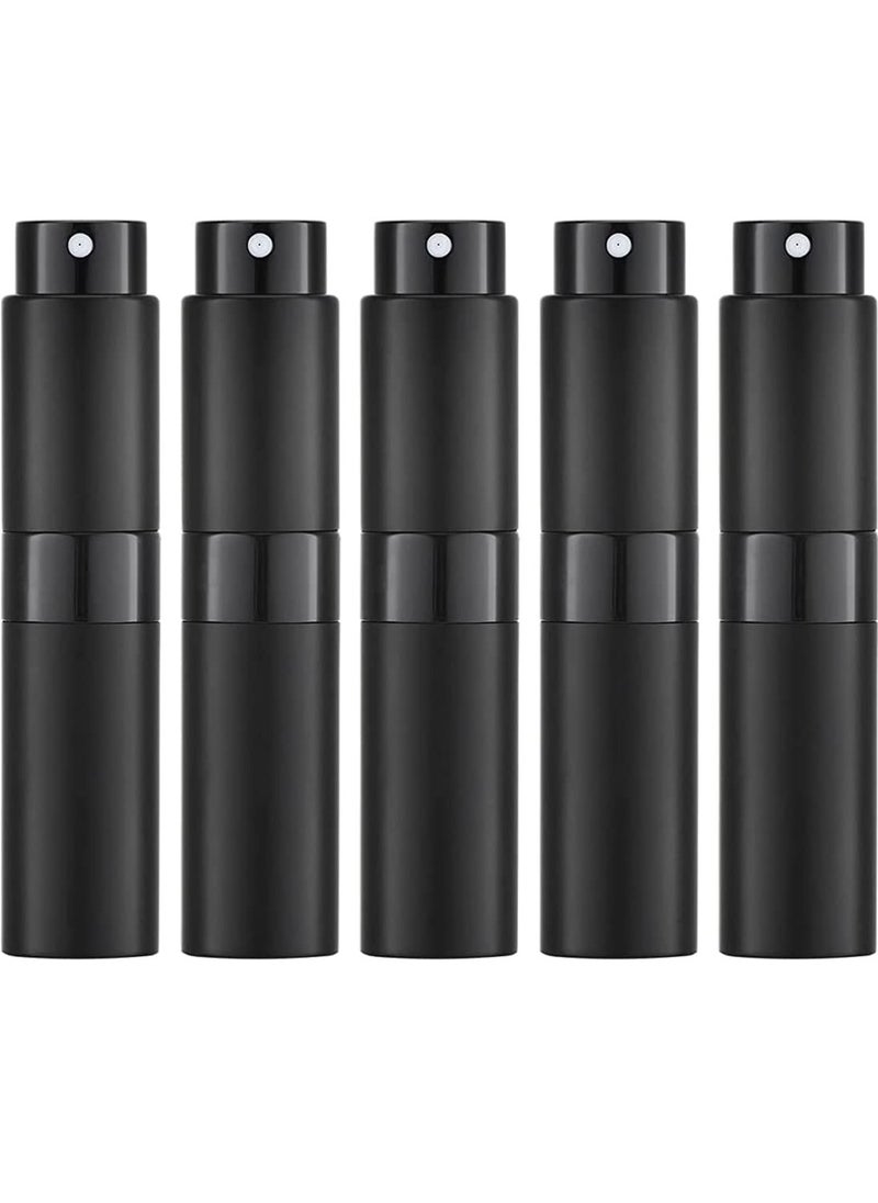 Generic travel cologne bottle, 5PCS 8ml Travel Perfume Atomizer Refillable, Mini Cologne Spray Bottle Empty, Small Aftershave Sprayer for Liquid Dispenser (Black)  - Image 1