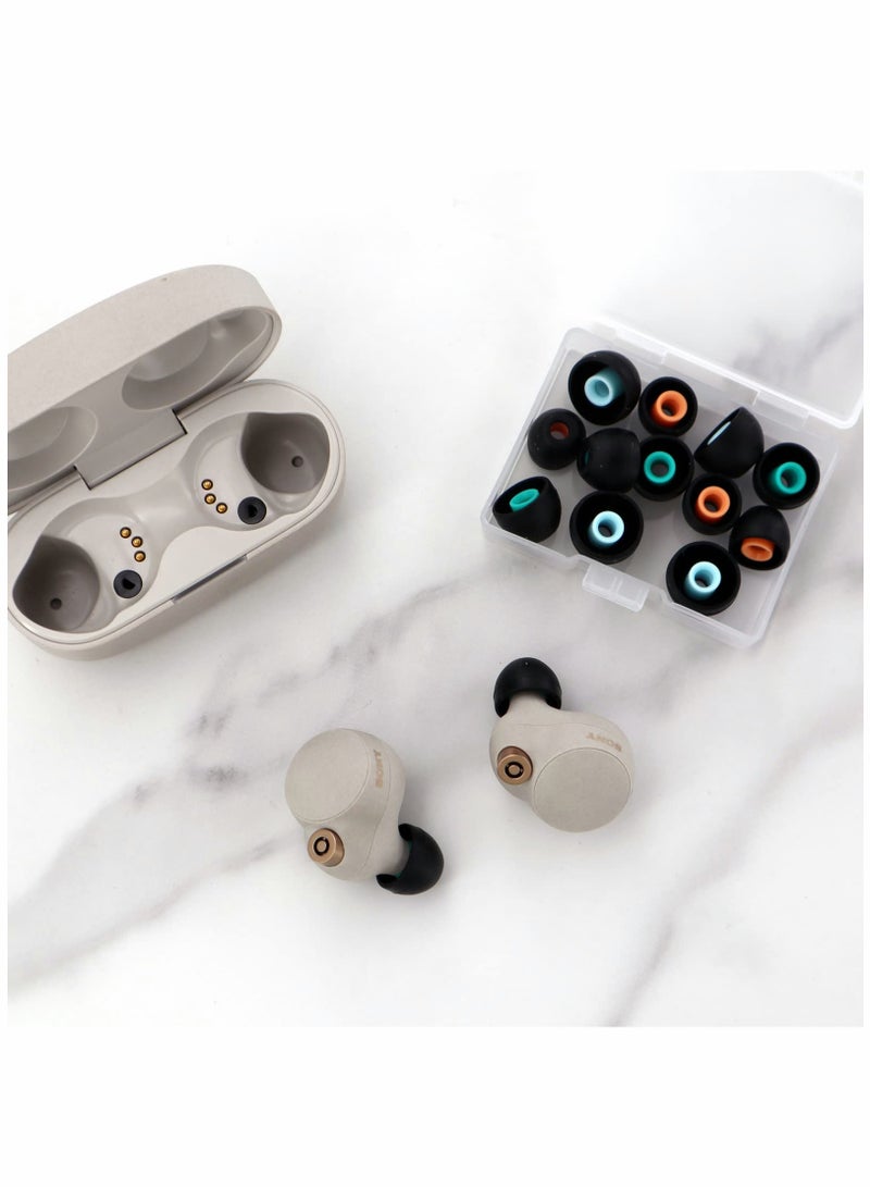 Zikra Replacement Ear Tips for WF-1000XM4, WF-1000XM3, and WF-C500, Flexible Soft Silicone Rubber Skin Ear Buds, 6 Pairs - Image 3