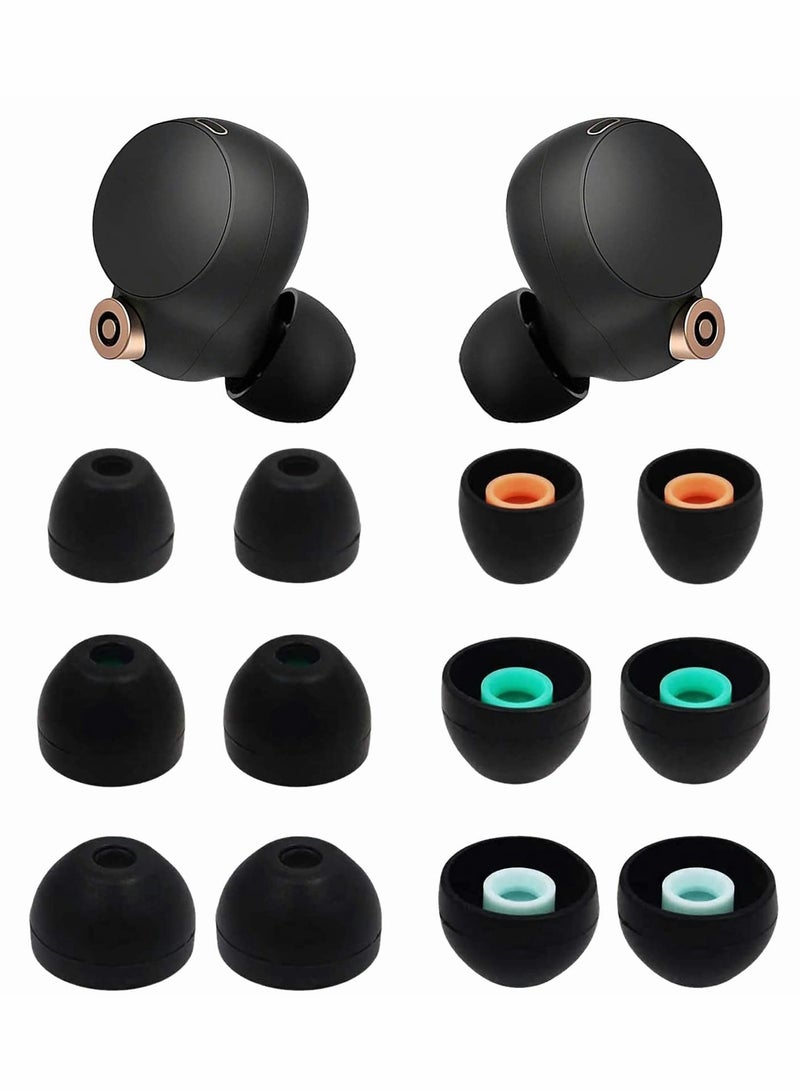 Zikra Replacement Ear Tips for WF-1000XM4, WF-1000XM3, and WF-C500, Flexible Soft Silicone Rubber Skin Ear Buds, 6 Pairs - Image 1