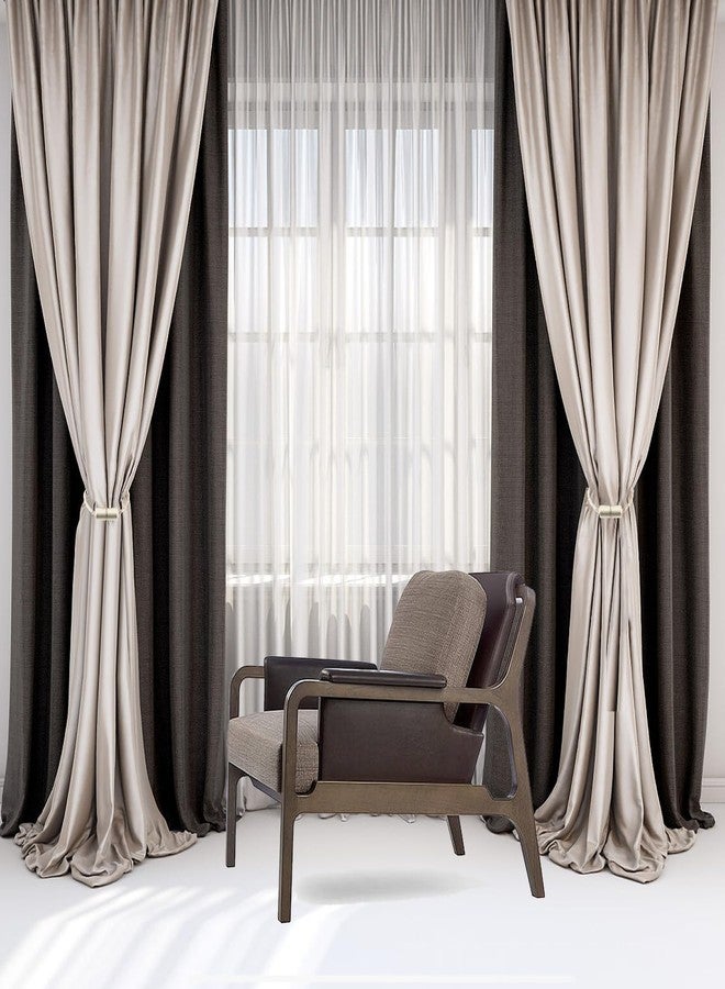 ميلالوكو أربطة ستائر مغناطيسية، أربطة نوافذ ريفية لتزيين غرفة النوم وغرفة المعيشة (بيج، 2) - Image 4