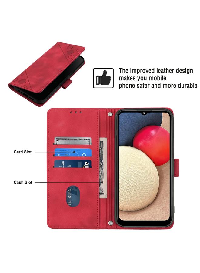 اس-توب جراب لهاتف Samsung Galaxy A02s مقاس 164 مم مصنوع من الجلد المنقوش بملمس الجلد - Image 5