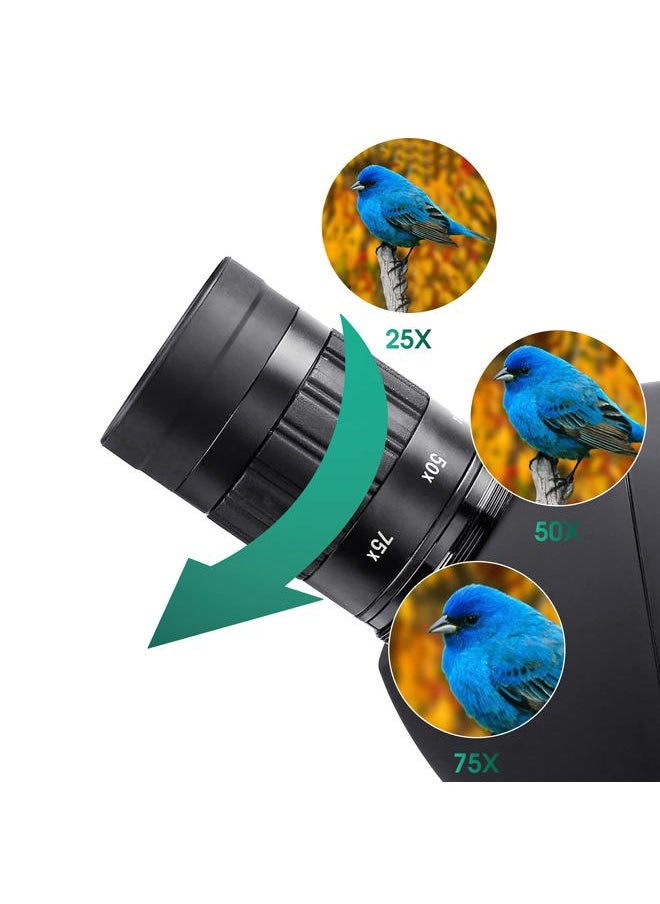 SVBONY - SV28 25-75x70 Spotting Scopes, HD Spotting Scope with Tripod, Long Range Spotter Scope with Phone Adapter for Bird Watching, Target Shooting - Image 1