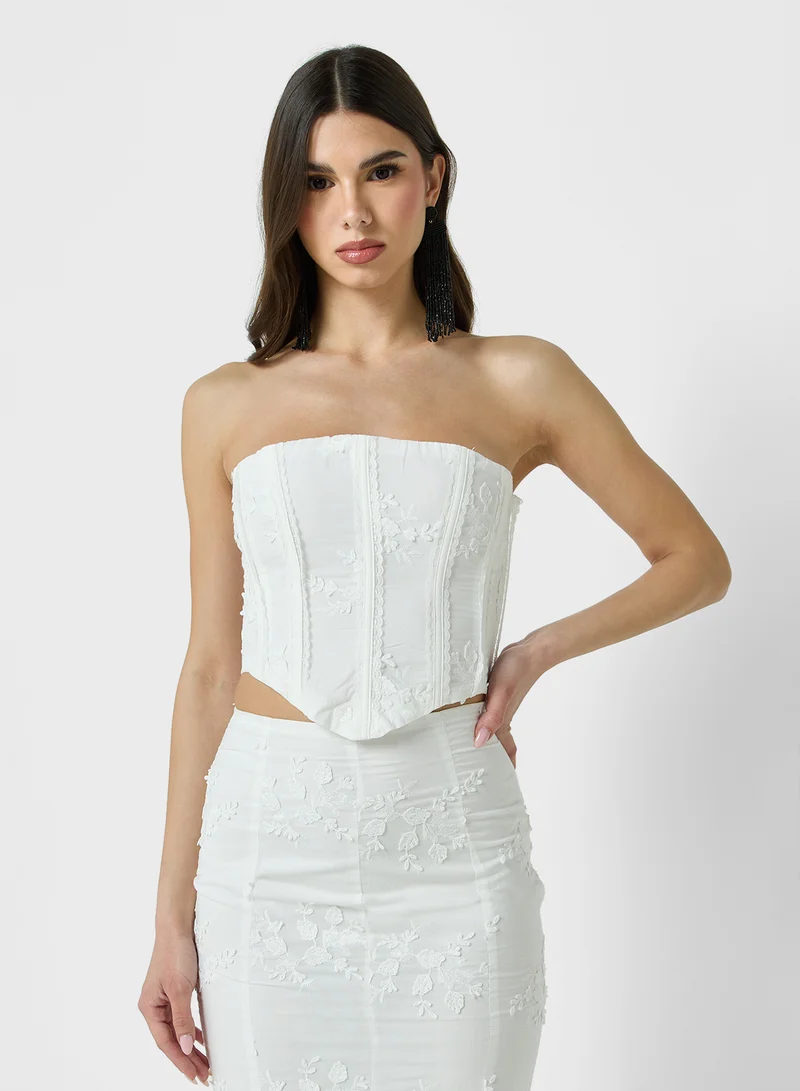 Ginger Embroidered Corset & Mermaid Maxi Skirt Set