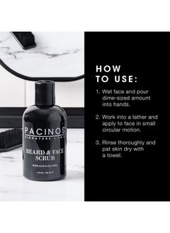 Pacinos Beard and Face Scrub Shave System - Natural Shampoo with Aloe Vera and Tea Tree Extract, Removes Impurities, Organic, 4 fl. oz.  - Image 5