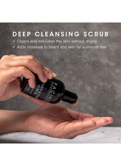 Pacinos Beard and Face Scrub Shave System - Natural Shampoo with Aloe Vera and Tea Tree Extract, Removes Impurities, Organic, 4 fl. oz.  - Image 3