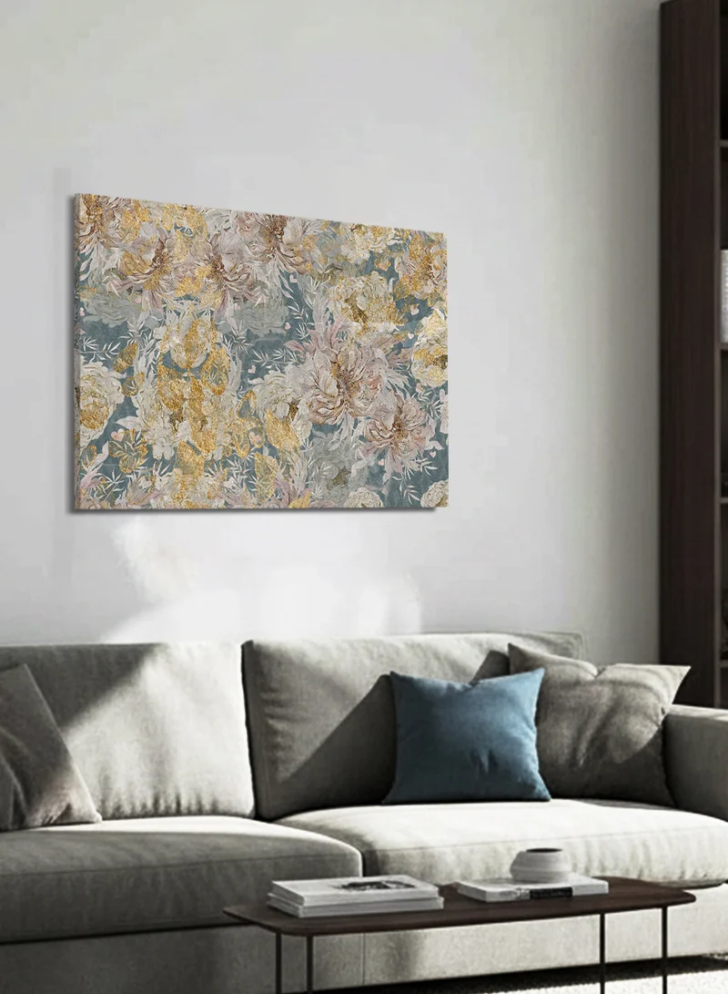 لوحة لوحة كانفاس على إطار خشبي بتصميم تجريدي