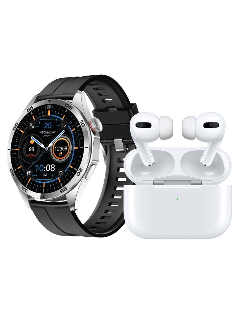 Trands - Trands 9 in 1 Smart Watch, Wireless Earbuds Combo with 7 Extra Straps BD6935 - Image 1