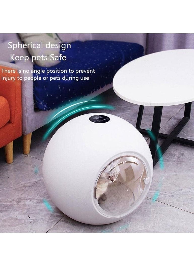 Cool Baby COOLBABY Automatic Pet Drying Box,Home Pet Dryer,Temperature Control,360° Three-dimensional Air-drying,Spherical,White  - Image 2