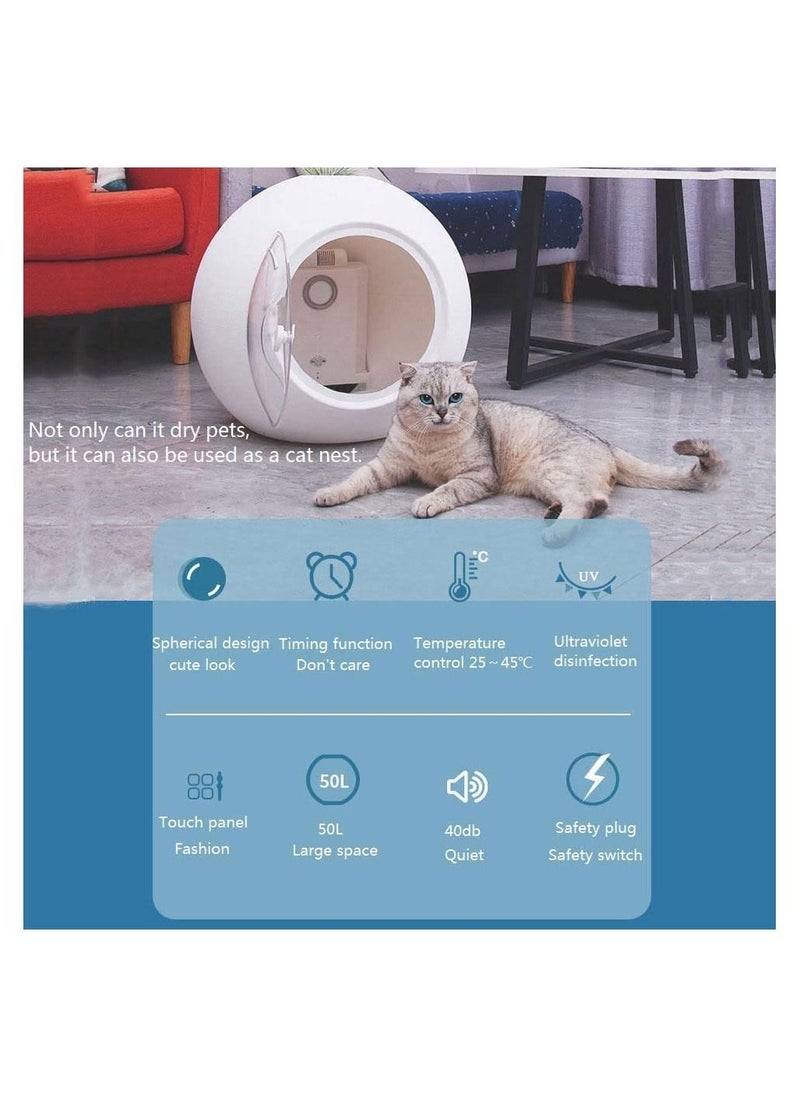 Cool Baby COOLBABY Automatic Pet Drying Box,Home Pet Dryer,Temperature Control,360° Three-dimensional Air-drying,Spherical,White  - Image 5
