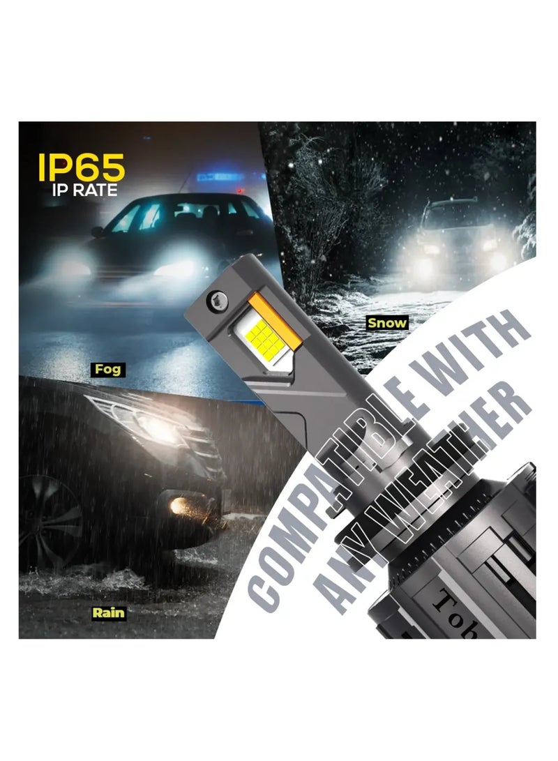 توبيز مصباح أمامي LED للسيارة من Tobys TF200، قطعتان، أصلي، 200 واط/القطعة، قوة 20000 لومن/القطعة، بدرجة حرارة لون 6500 كلفن - TF200 200W HL - H13 - Image 5