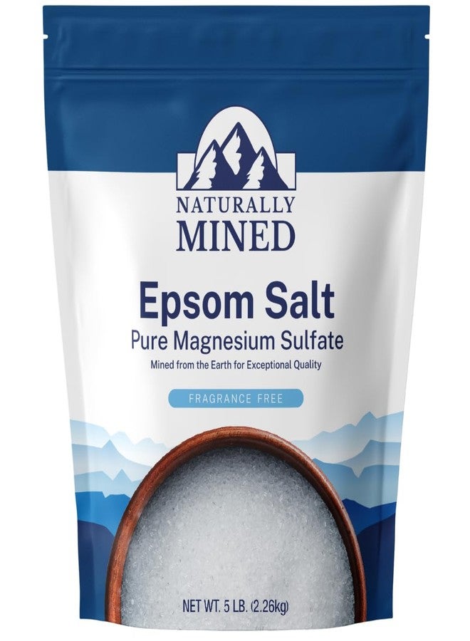 YARELI Naturally Mined Epsom Salt Bath and Foot Soak, Unscented Pure Magnesium Sulfate, 5lb - Image 1