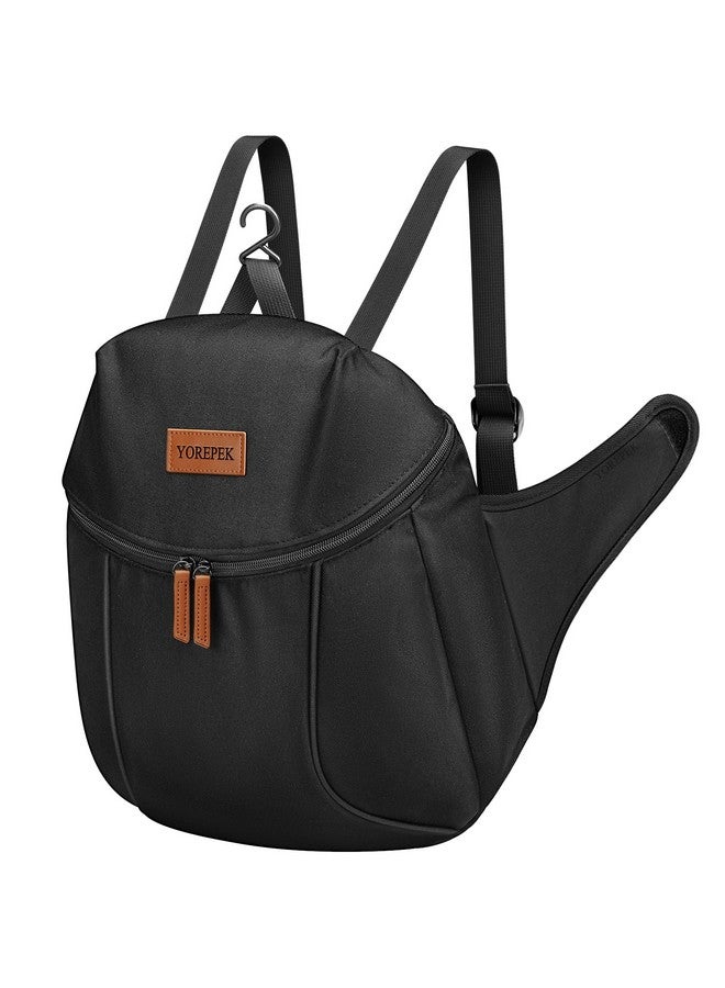 منظم عربة الأطفال من Elfzone - عبوة من قطعتين من حقيبة تخزين الدراجة/عربة الأطفال، خطاف وحلقة سهلة التركيب - تصميم شبكي، أحزمة مانعة للانزلاق، منظم عربة أطفال مريح للأمهات، ملحقات عربة الأطفال، أسود - Image 1