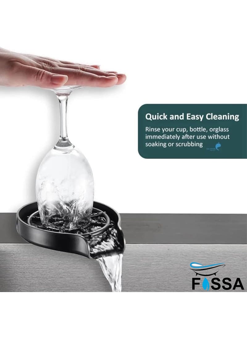 FOSSA Fossa Kitchen Sink Bottle Washer Glass Washer Cleaner Accessories Quick Rinser for Baby Bottle Bar Glass Rinser Kitchen Sink Automatic Flushing Device Plastic  - Image 3