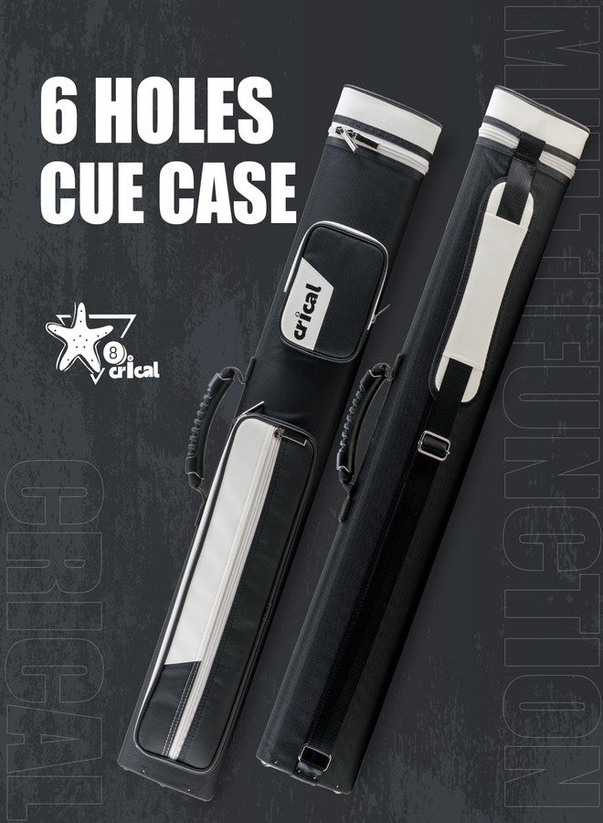 CRICAL Pool Cue Case 2x4 Hard Pool Stick Case Holds 2 Butts and 10 Shafts for Adults Billiard Cue Case with Soft Shoulder Straps - Image 2
