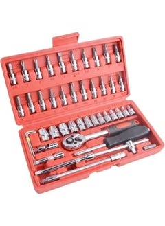 Combat 46 Piece Socket Set and Tork Set 1/4 with Bag  - Image 1