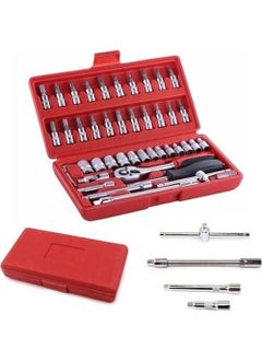 Combat 46 Piece Socket Set and Tork Set 1/4 with Bag  - Image 2