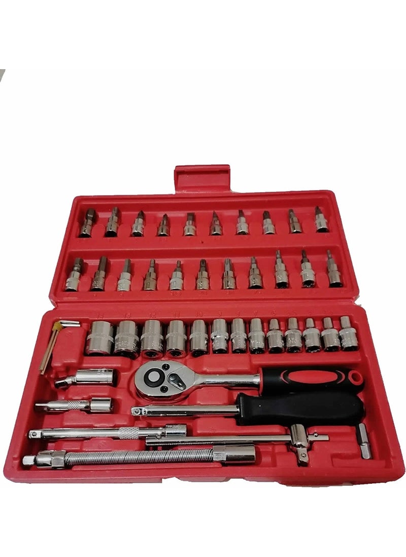 Combat - 46 Piece Socket Set and Tork Set 1/4 with Bag - Image 1