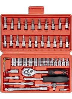 Combat 46 Piece Socket Set and Tork Set 1/4 with Bag  - Image 5
