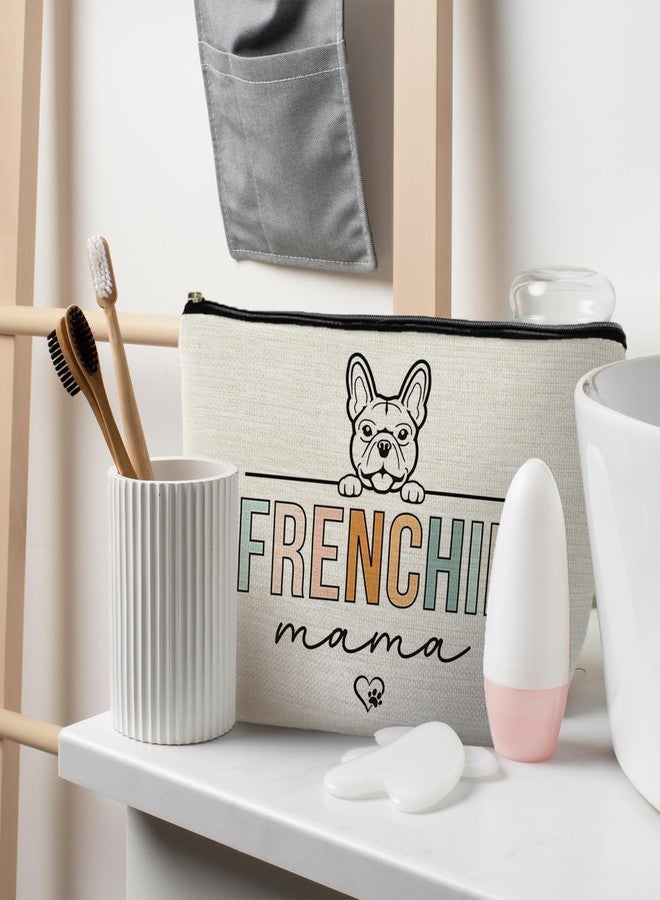 RYYCDOI French Bulldog Gifts for Women & Moms - Frenchie Makeup Bag (White) - Image 3