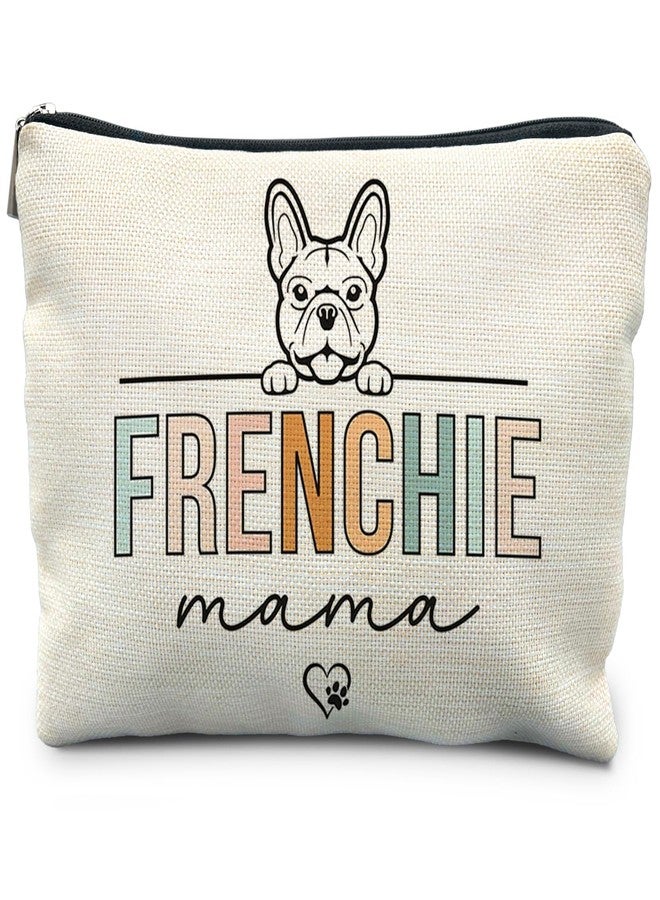 RYYCDOI French Bulldog Gifts for Women & Moms - Frenchie Makeup Bag (White) - Image 1