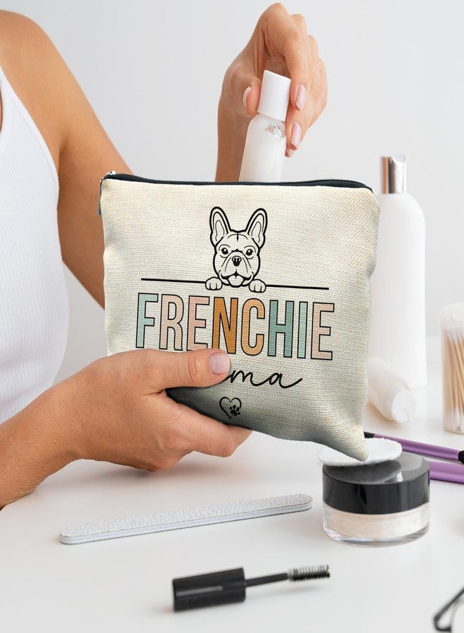 RYYCDOI French Bulldog Gifts for Women & Moms - Frenchie Makeup Bag (White) - Image 4