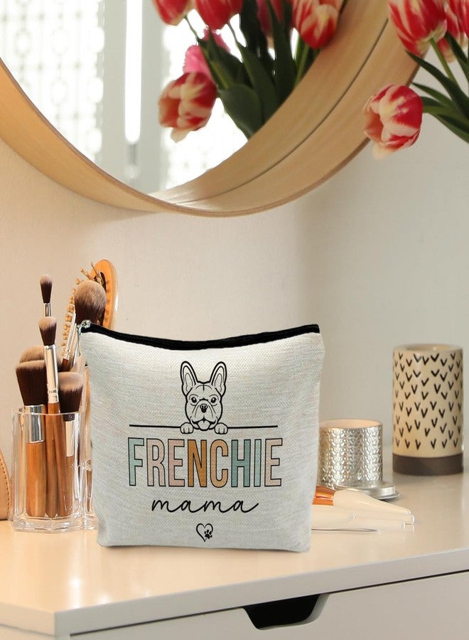 RYYCDOI French Bulldog Gifts for Women & Moms - Frenchie Makeup Bag (White) - Image 2