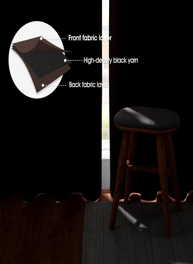HOMEIDEAS Blackout Curtains for Bedroom 52 X 84 Inch Long 2 Panels Set Chocolate Brown Room Darkening Curtains/Drapes, Soundproof Thermal Grommet Window Curtains for Living Room - Image 3