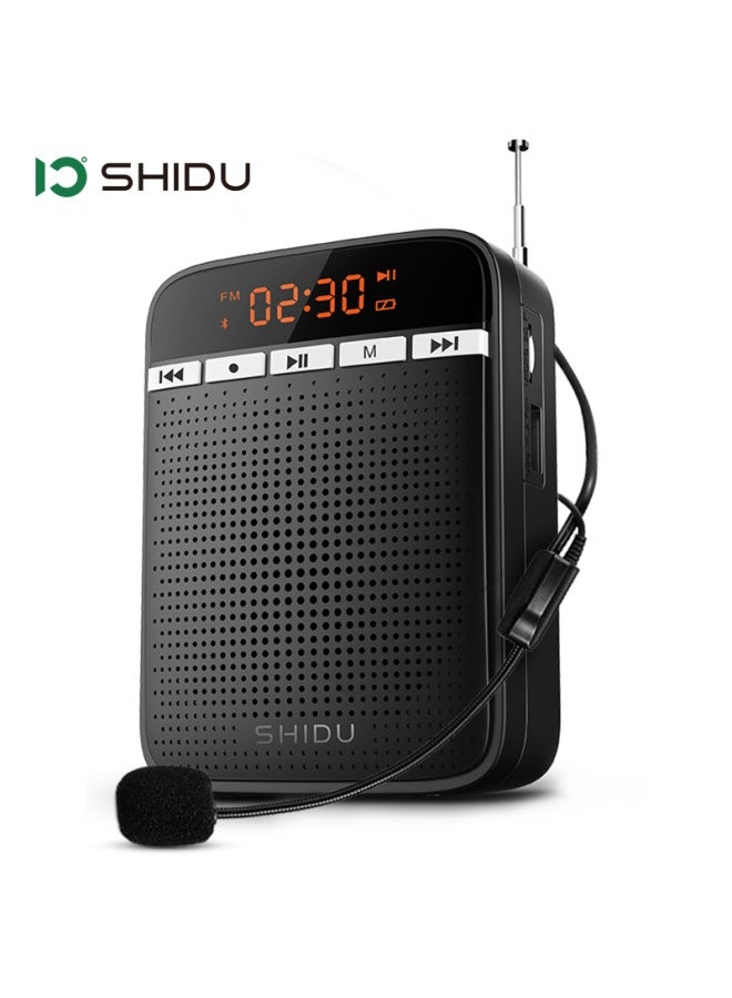 SHIDU M400 Portable Amplifier, Teacher-specific Classroom Amplifier, High-volume Outdoor Loudspeaker, Long-lasting Tour Guide Megaphone With Anti-howling Function, Wired Microphone, Black - Image 5