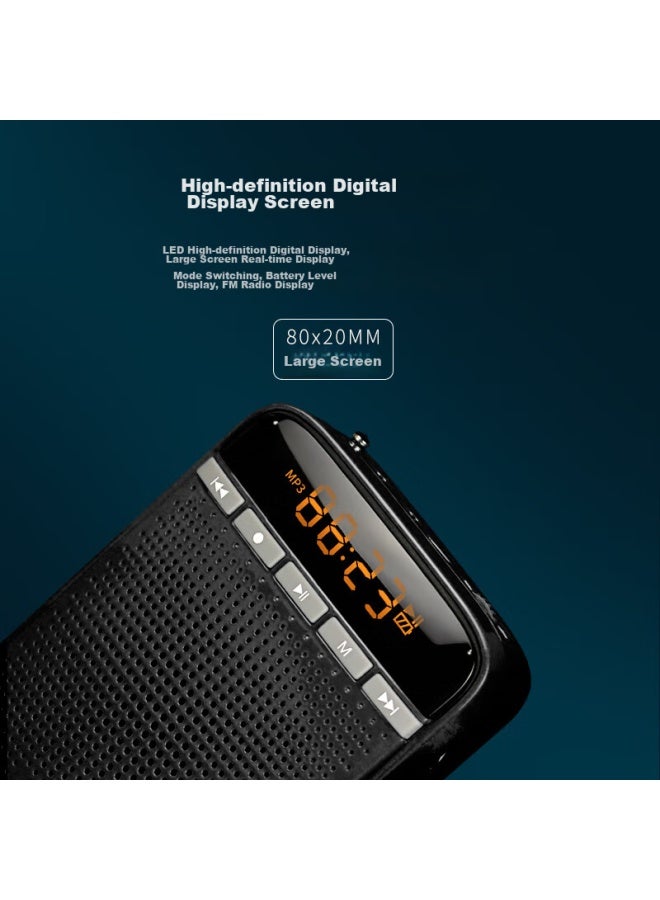 SHIDU M400 Portable Amplifier, Teacher-specific Classroom Amplifier, High-volume Outdoor Loudspeaker, Long-lasting Tour Guide Megaphone With Anti-howling Function, Wired Microphone, Black - Image 2