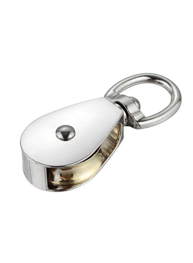 LAWAZIM Pro7 Swivel Eye Pulley Block - 2inch - Zinc Alloy Single Wheel Rope & Cable Guide with Smooth & Silent Rotation for Lifting, Hanging, Garage, Camping & DIY Use - Image 2
