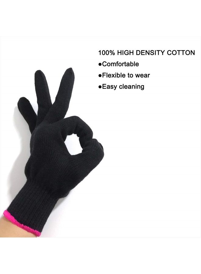 Lessmon 2 قفازات محترفة مقاومة للحرارة لتصفيف الشعر حجب الحرارة للتجعيد، مكواة مسطحة وعصا تجعيد مناسبة لليد اليسرى واليمنى - Image 4